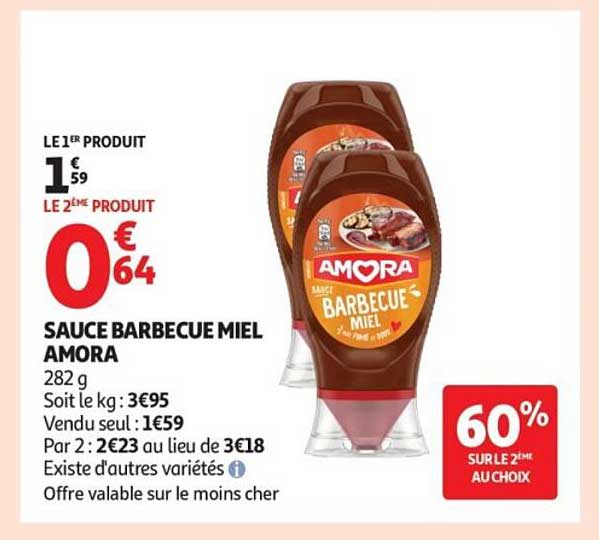 SAUCE BARBECUE MIEL AMORA