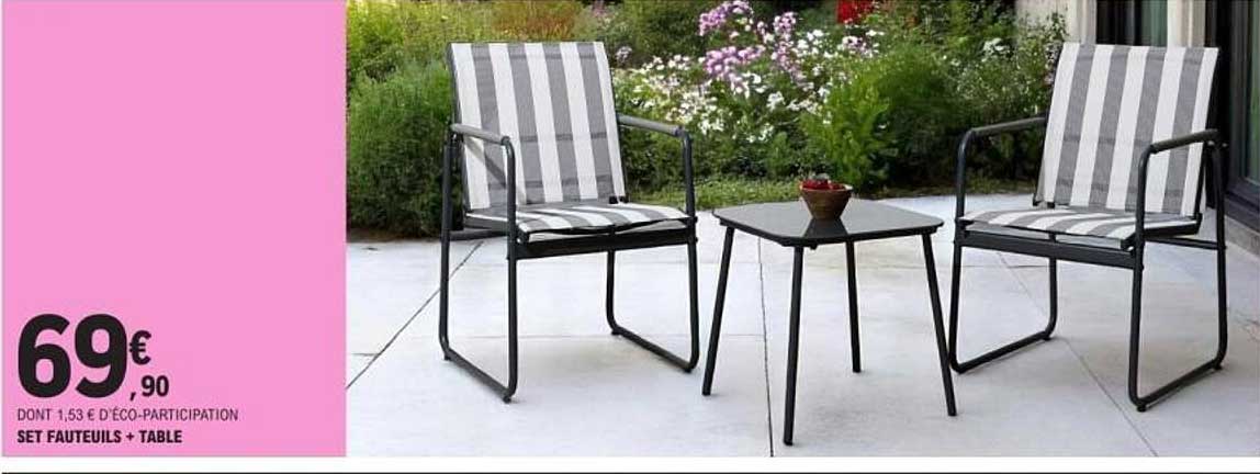 SET FAUTEUILS + TABLE