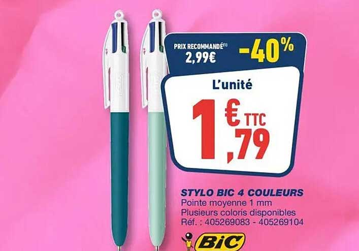 STYLO BIC 4 COULEURS