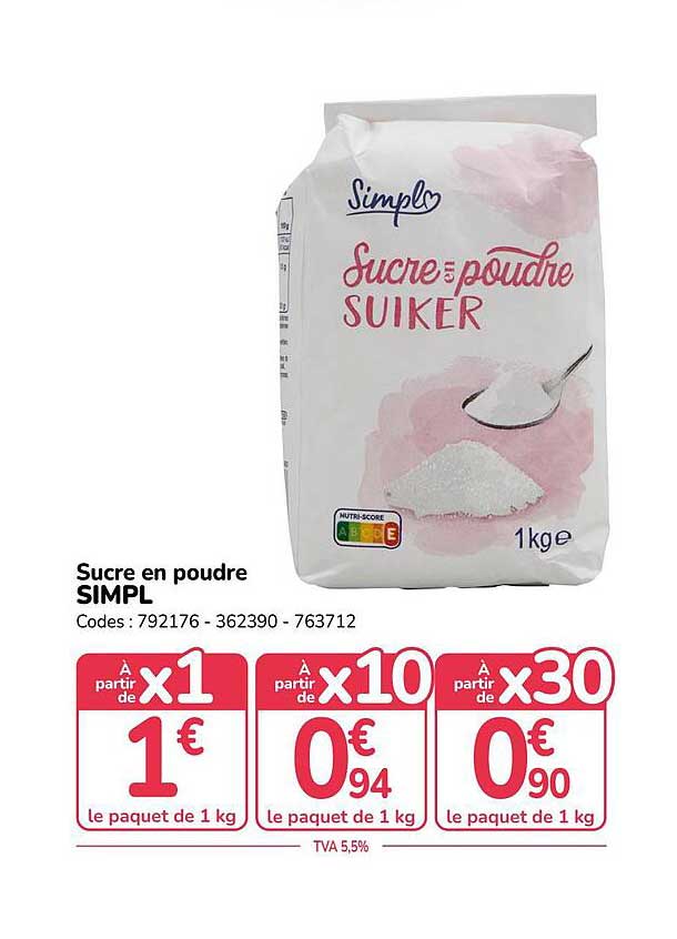 Sucre en poudre SIMPL