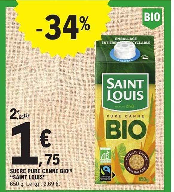 SUCRE PURE CANNE BIO "SAINT LOUIS" 650 g