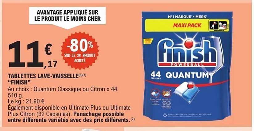 TABLETTES LAVE-VAISSELLE «FINISH»