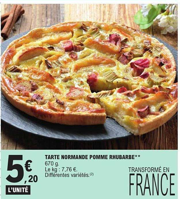 TARTE NORMANDE POMME RHUBARBE**