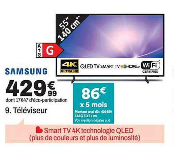 Téléviseur Samsung 55" 140 cm