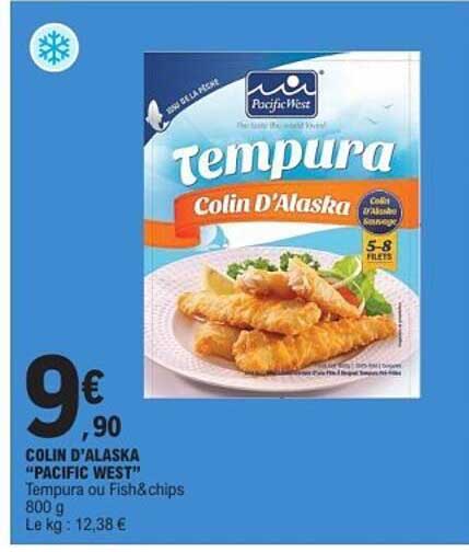 TEMPURA Colin D'Alaska «PACIFIC WEST» Tempura ou Fish&chips 800 g