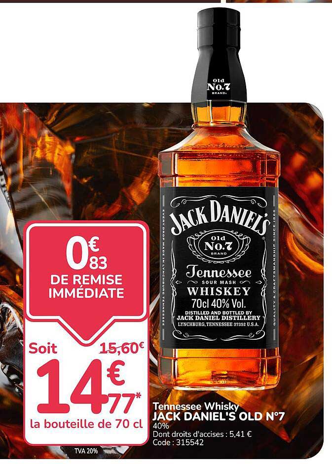 Tennessee Whisky JACK DANIEL'S OLD N°7