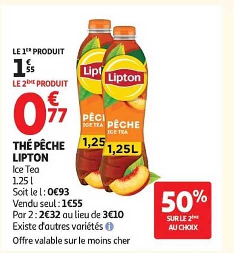 THÉ PÊCHE LIPTON Ice Tea 1,25 l