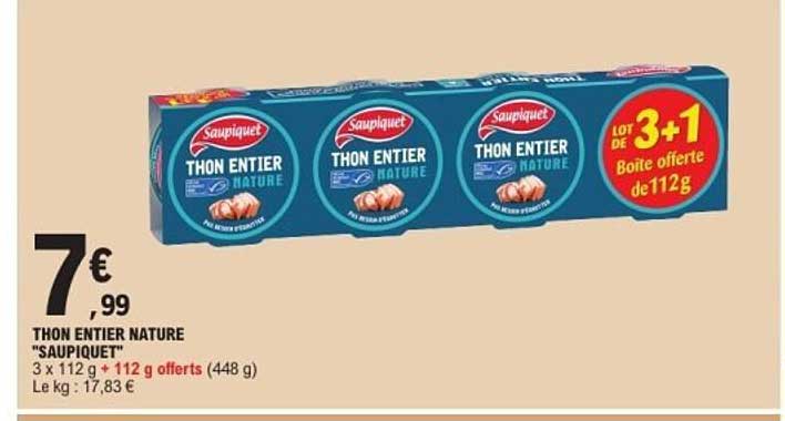 THON ENTIER NATURE "SAUPIQUET"