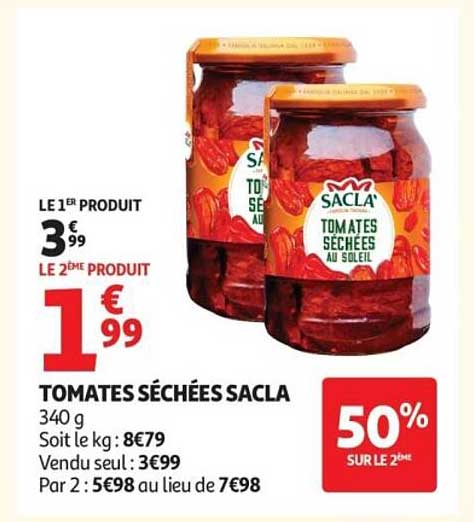 TOMATES SÉCHÉES SACLA