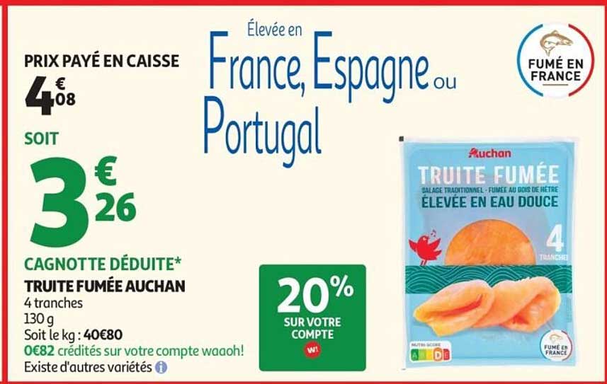 TRUITE FUMÉE AUCHAN