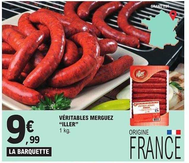 VÉRITABLES MERGUEZ "ILLER" 1 kg.