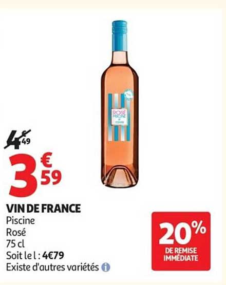 VIN DE FRANCE Piscine Rosé 75 cl