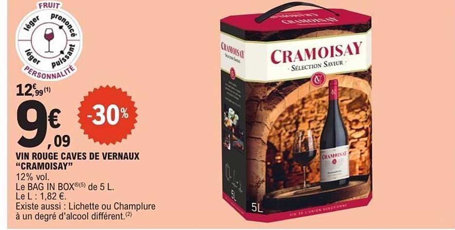 VIN ROUGE CAVES DE VERNAUX “CRAMOISAY”