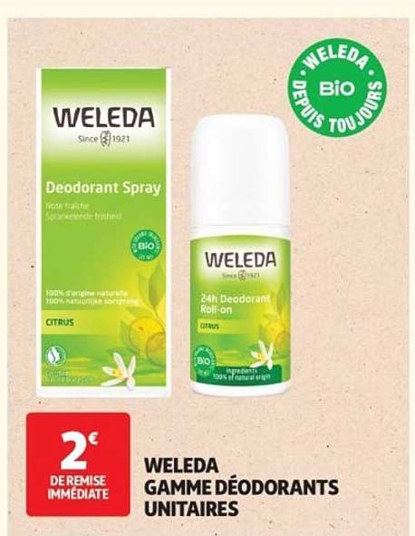 WELEDA GAMME DÉODORANTS UNITAIRES