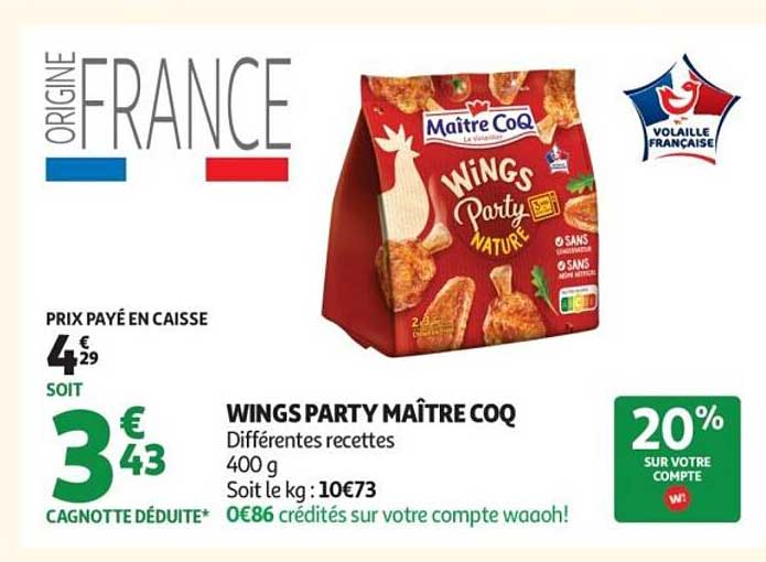 WINGS PARTY MAÎTRE COQ