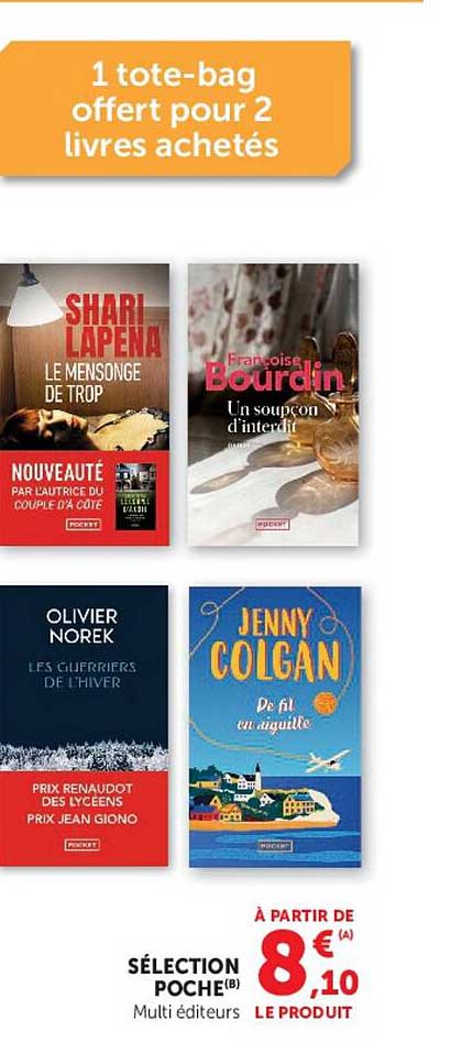 1 tote-bag offert pour 2 livres achetés