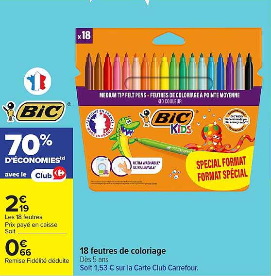 18 feutres de coloriage