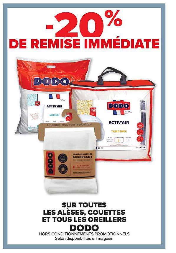 -20% DE REMISE IMMÉDIATE