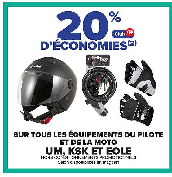 20% D’ÉCONOMIES(2)