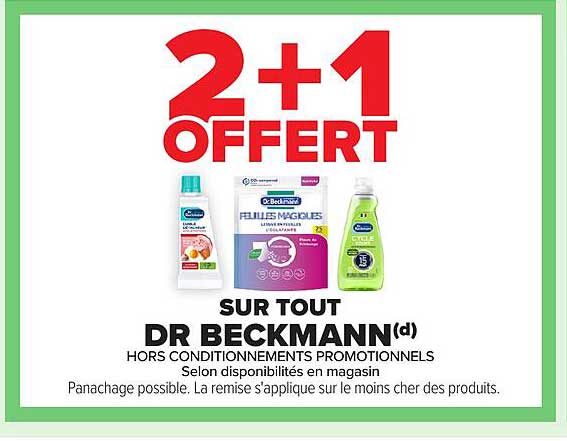 2+1 OFFERT SUR TOUT DR BECKMANN(d)