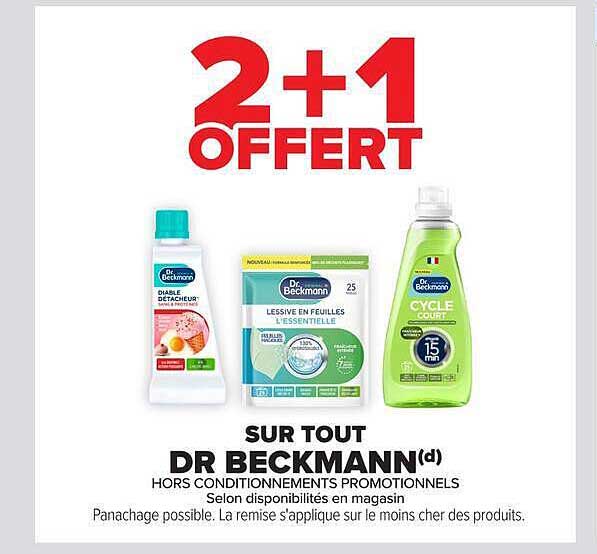 2+1 OFFERT SUR TOUT DR BECKMANN(d) HORS CONDITIONNEMENTS PROMOTIONNELS