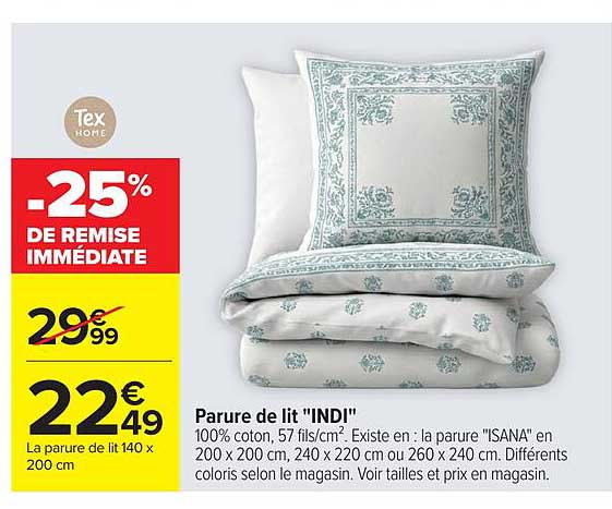 -25% DE REMISE IMMÉDIATE