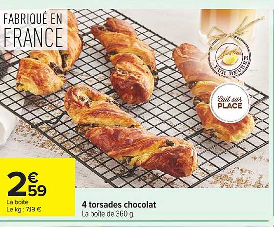 4 torsades chocolat
