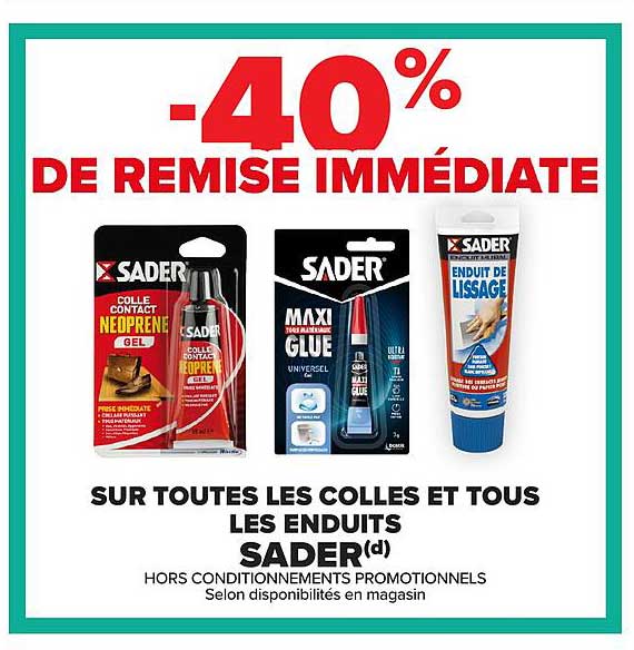 -40% DE REMISE IMMÉDIATE