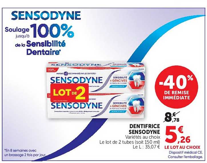 -40% DE REMISE IMMÉDIATE
