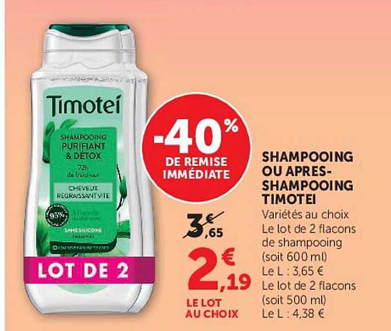 -40% DE REMISE IMMÉDIATE
