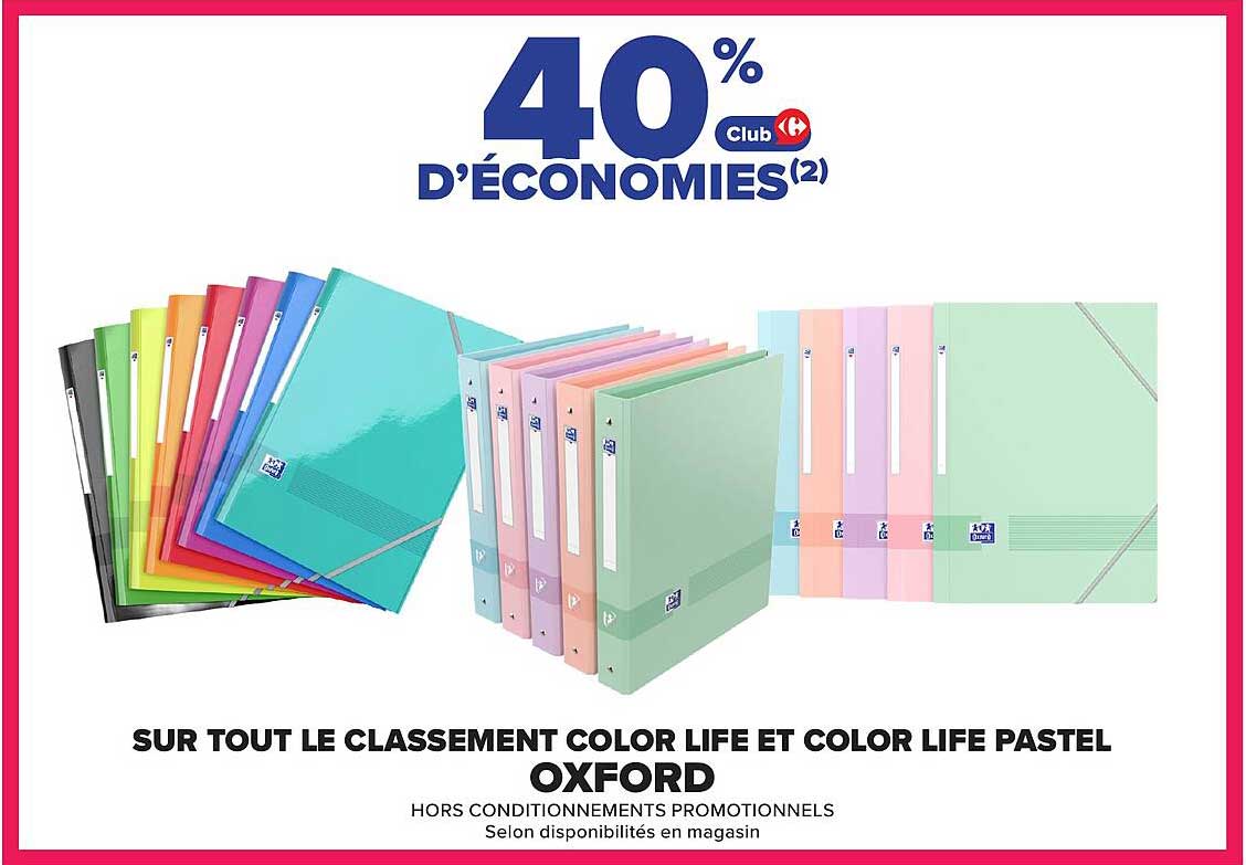 40% D'ÉCONOMIES(2)