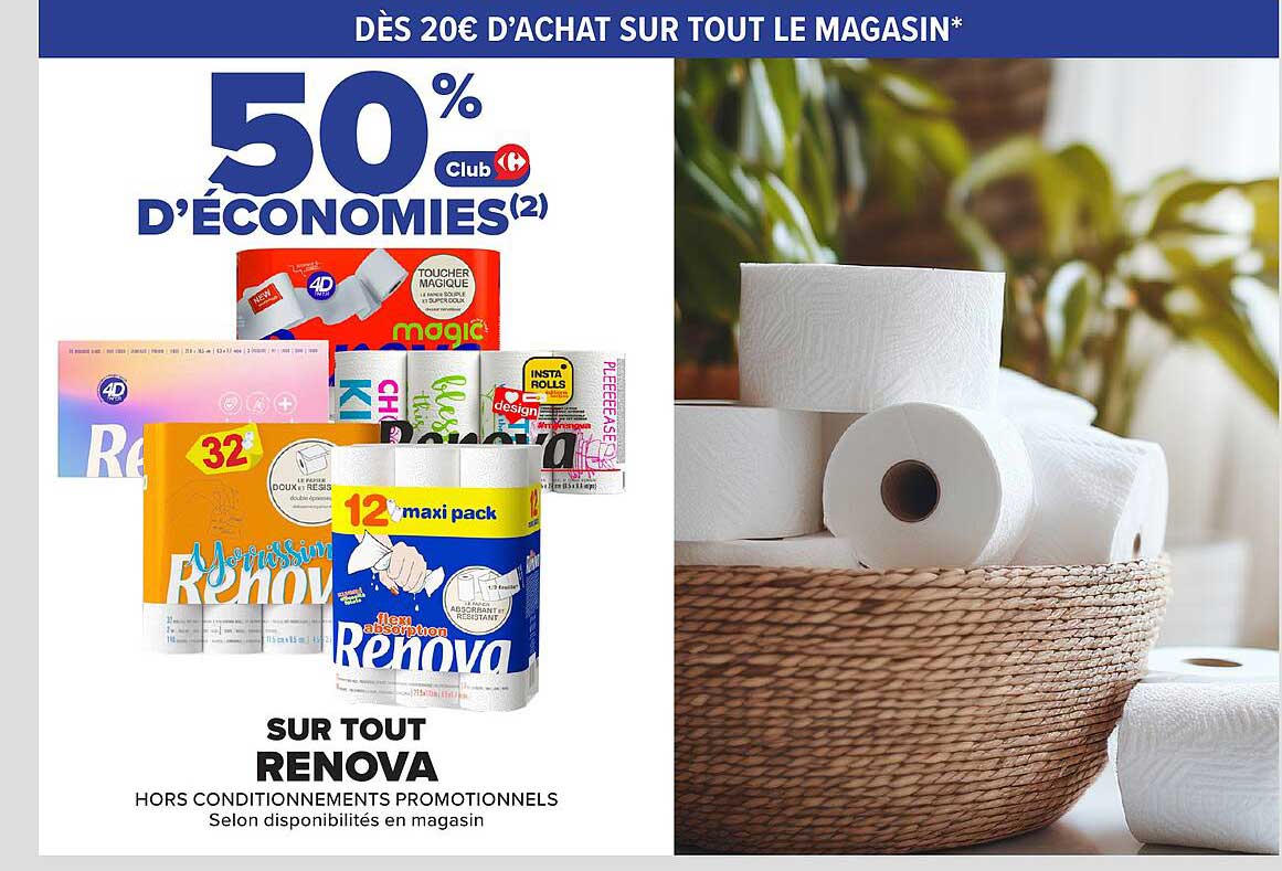 50% d'économies Club Carrefour (dès 20€ d'achat sur tout le magasin*)
