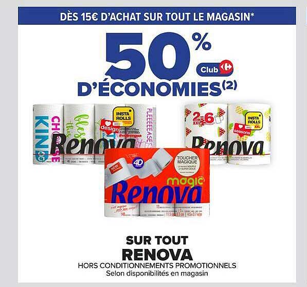50% D'ÉCONOMIES(2) Club