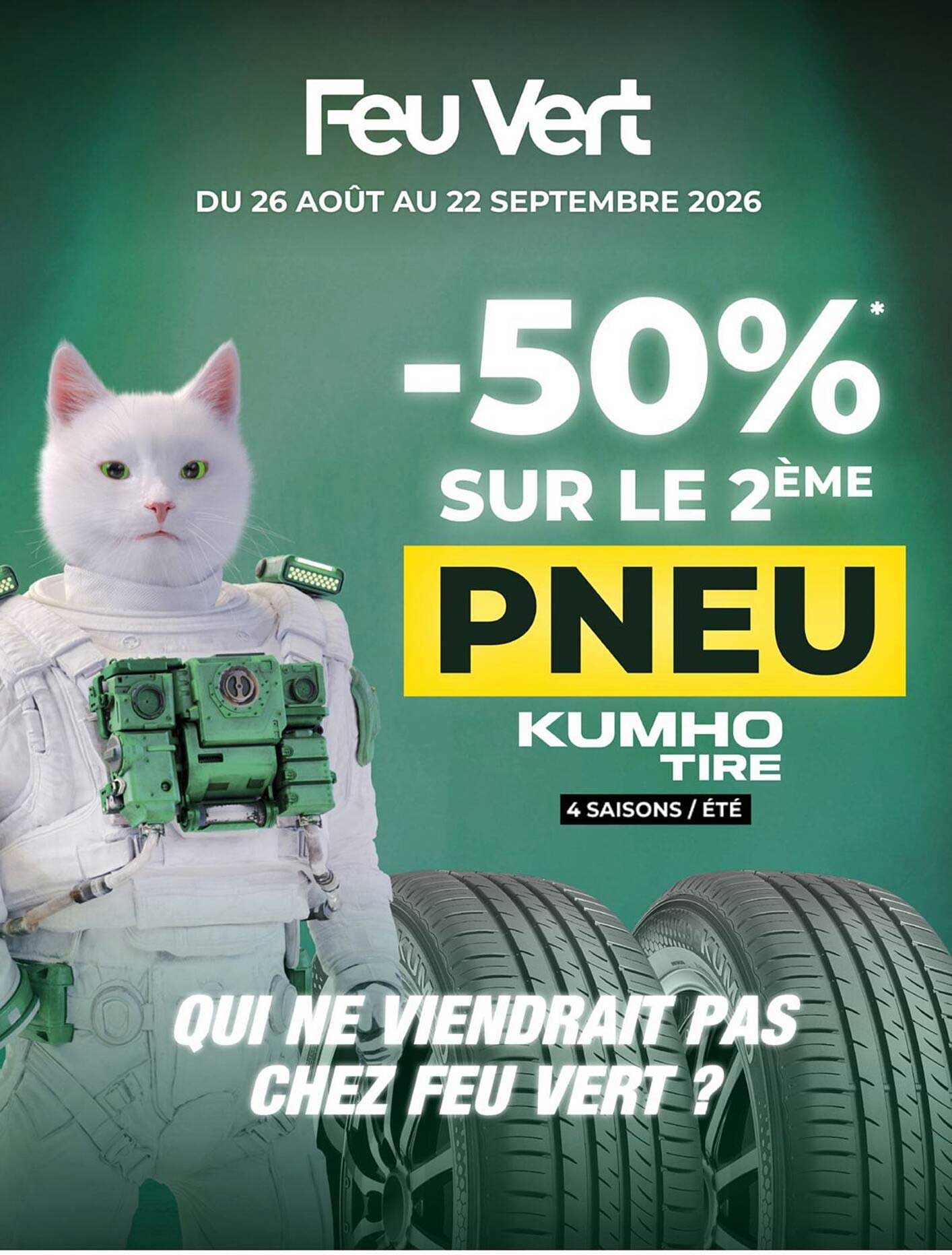 -50%* SUR LE 2ÈME PNEU KUMHO TIRE