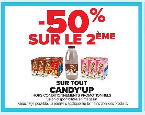-50% SUR LE 2ÈME SUR TOUT CANDY'UP