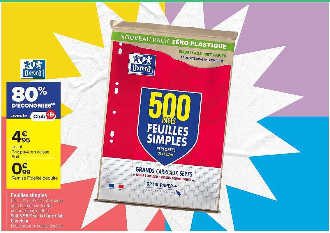 500 PAGES FEUILLES SIMPLES