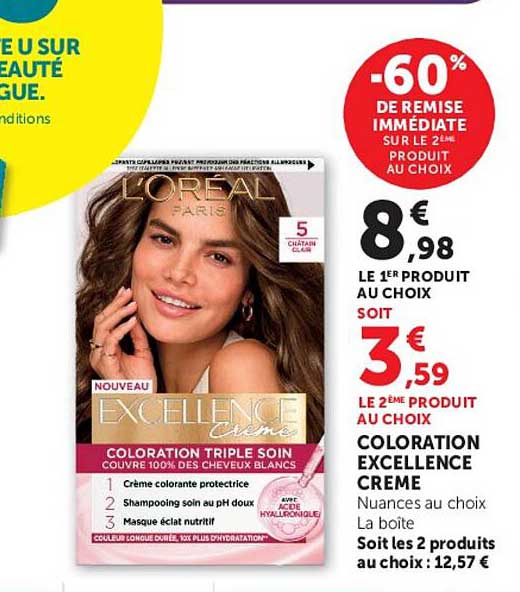 -60% DE REMISE IMMÉDIATE SUR LE 2ÈME PRODUIT AU CHOIX