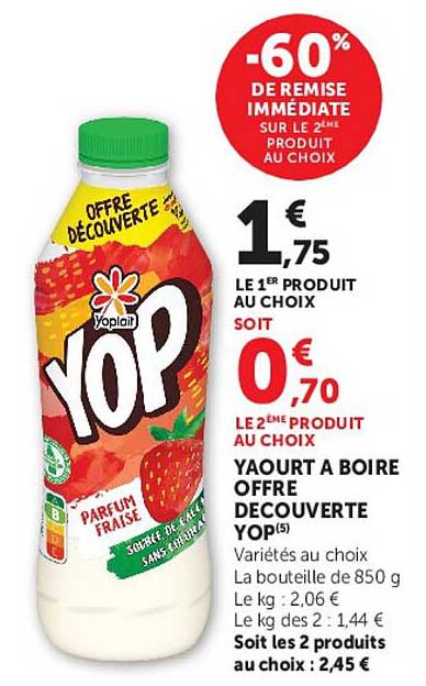 -60% DE REMISE IMMÉDIATE SUR LE 2ÈME PRODUIT AU CHOIX