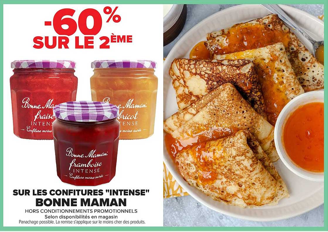 -60% SUR LE 2ÈME SUR LES CONFITURES "INTENSE" BONNE MAMAN