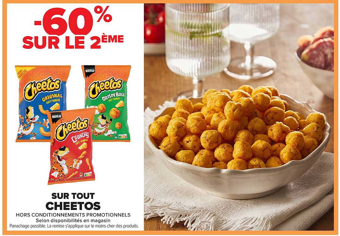 -60% SUR LE 2ÈME SUR TOUT CHEETOS