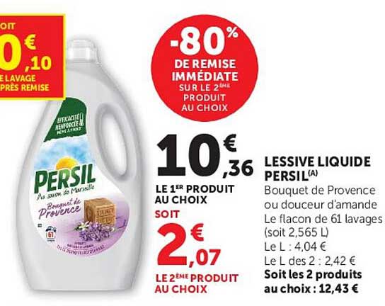 -80% DE REMISE IMMÉDIATE SUR LE 2ème PRODUIT AU CHOIX