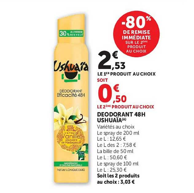 -80% DE REMISE IMMÉDIATE SUR LE 2ÈME PRODUIT AU CHOIX