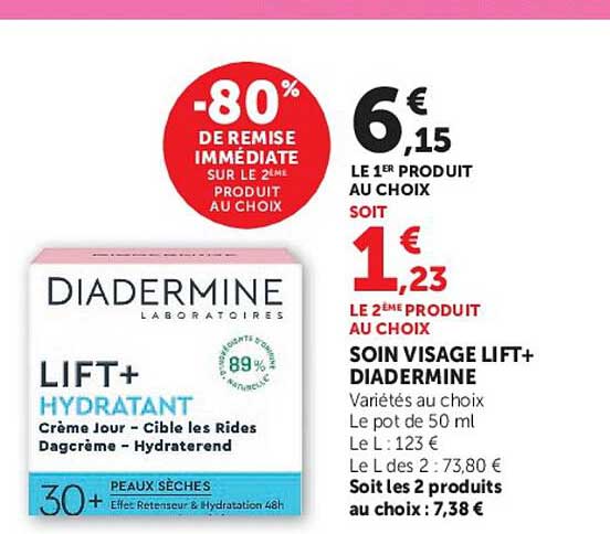 -80% REMISE IMMÉDIATE SUR LE 2ÈME PRODUIT AU CHOIX