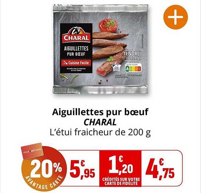 Aiguillettes pur bœuf CHARAL L’étui fraicheur de 200 g