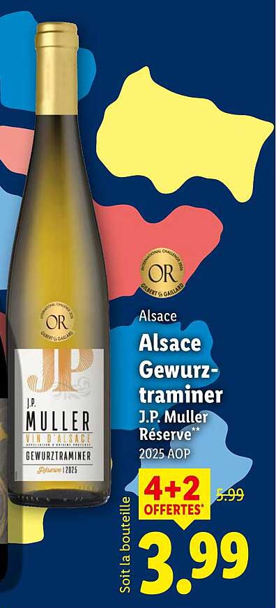 Alsace Gewurz-traminer J.P. Muller Réserve** 2025 AOP