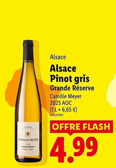 Alsace Pinot gris Grande Réserve Camille Meyer 2025 AOC (1 L = 6,65 €)