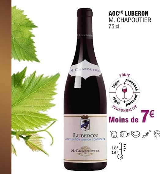 AOC LUBERON M. CHAPOUTIER 75 cl.