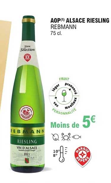 AOP ALSACE RIESLING REBMANN 75 cl.