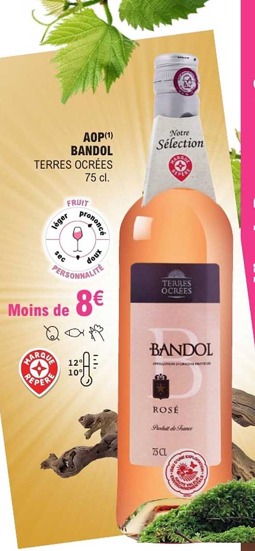 AOP BANDOL TERRES OCRÉES 75 cl.