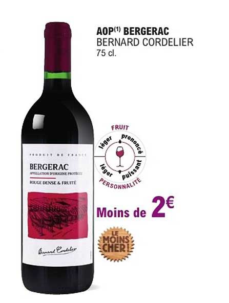 AOP BERGERAC BERNARD CORDELIER 75 cl.